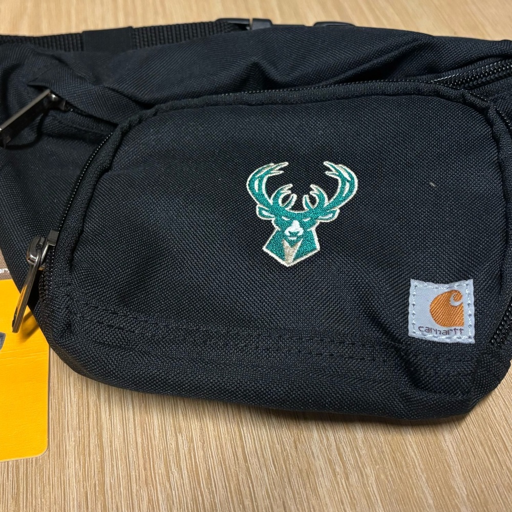 Carhartt Black Waist Pack / Fanny Pack with Milwaukee Bucks Logo